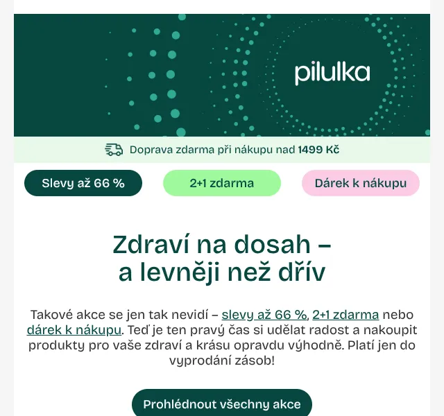 Pilulka.cz: Slevy až 66 % na vitamíny a zdraví – květen 2026