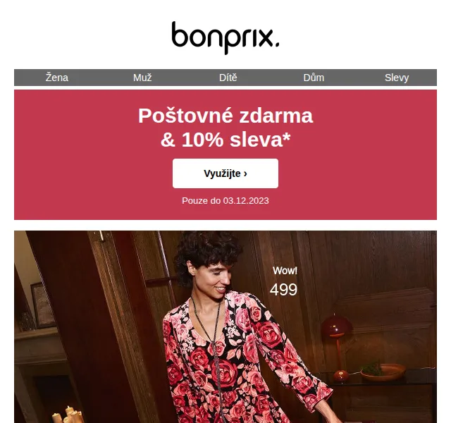 bonprix: 10% sleva + poštovné zdarma – červen 2026 | Nuslet.cz