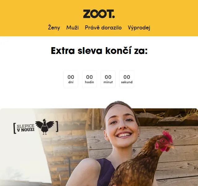 ZOOT: extra −25 % na označené kousky + charita – červen 2026 | Nuslet.cz