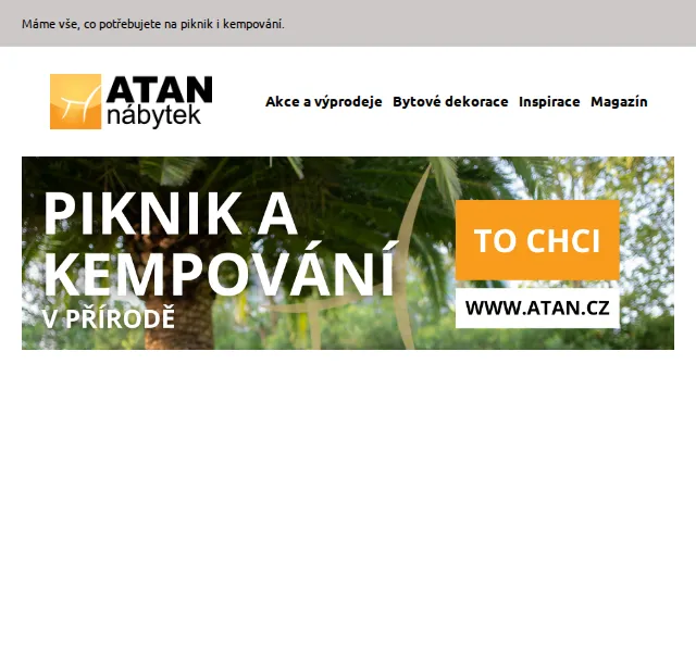 ATAN nábytek: Piknikové koše a kempingové vybavení se slevou – červen 2026 | Nuslet.cz