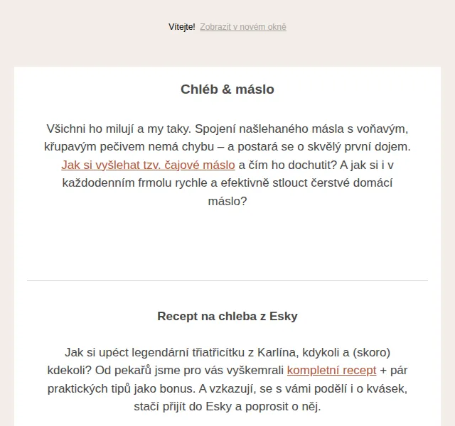 Jídlo a radost: Inspirace na pečení chleba a máslo – červen 2026 | Nuslet.cz