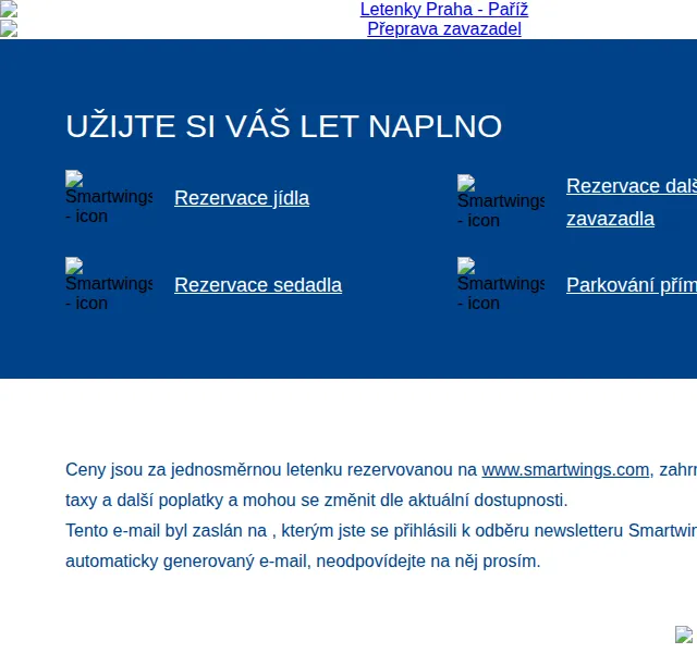 Smartwings: Letenky do Paříže již od 2 660 Kč – červen 2026 | Nuslet.cz