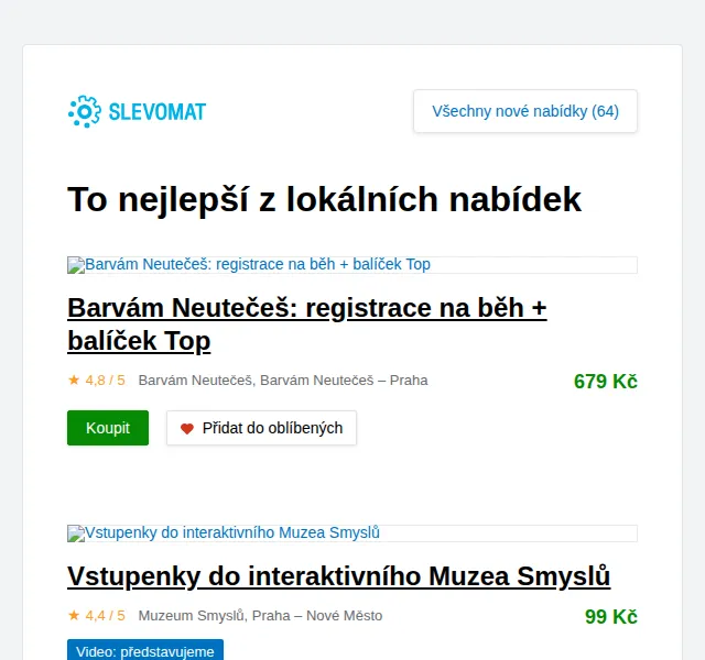 Slevomat: Vstupenky do Muzea Smyslů za 99 Kč – červen 2026 | Nuslet.cz