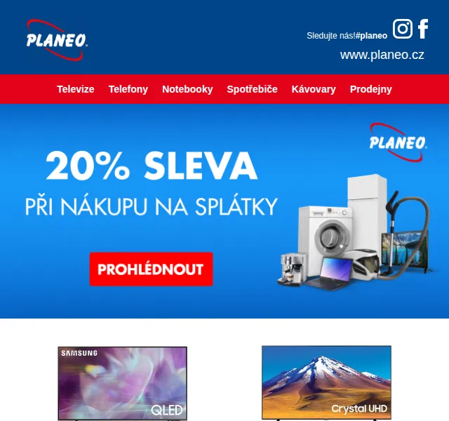Planeo: 20% sleva na elektroniku až do 29. 5. – květen 2026 | Nuslet.cz