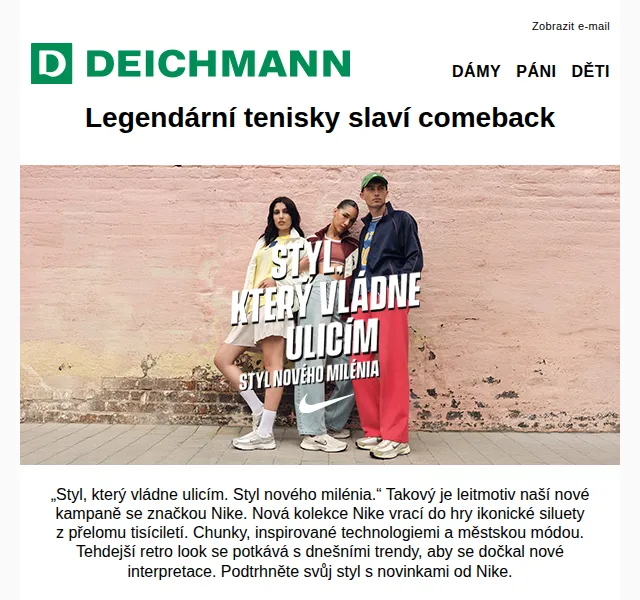 Deichmann: Nike tenisky – duben 2026 | Nuslet.cz