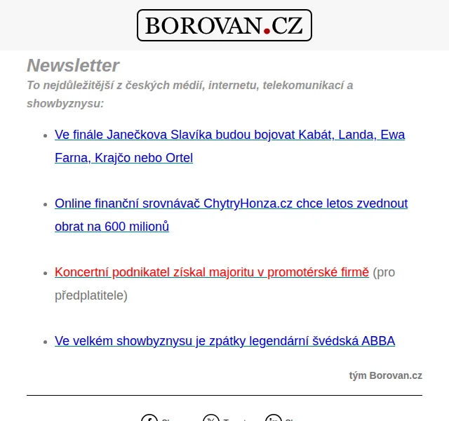 Aleš Borovan: Přehled zpráv z českého byznysu a showbyznysu – červen 2026 | Nuslet.cz