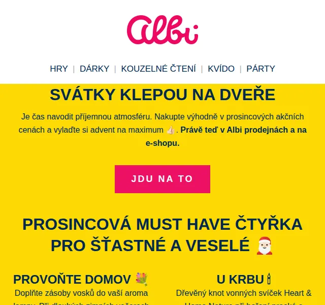 Albi: Vánoční slevy až 60 % – prosinec 2024 | Nuslet.cz