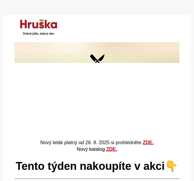 Hruška: Sametový jogurt 8,90 Kč a leták – srpen 2025 | Nuslet.cz