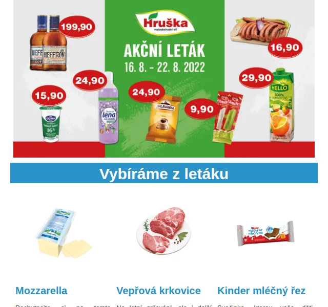 Váš HRUŠKA tým: Akční leták – červen 2026 | Nuslet.cz