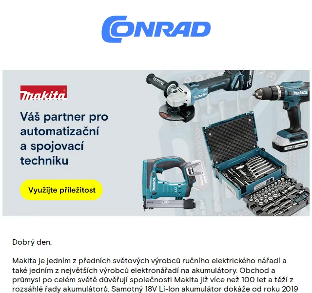 Conrad Electronic: Makita nářadí a příslušenství – červen 2026 | Nuslet.cz