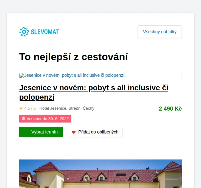 Slevomat: pobyty s all inclusive či polopenzí – červen 2026 | Nuslet.cz