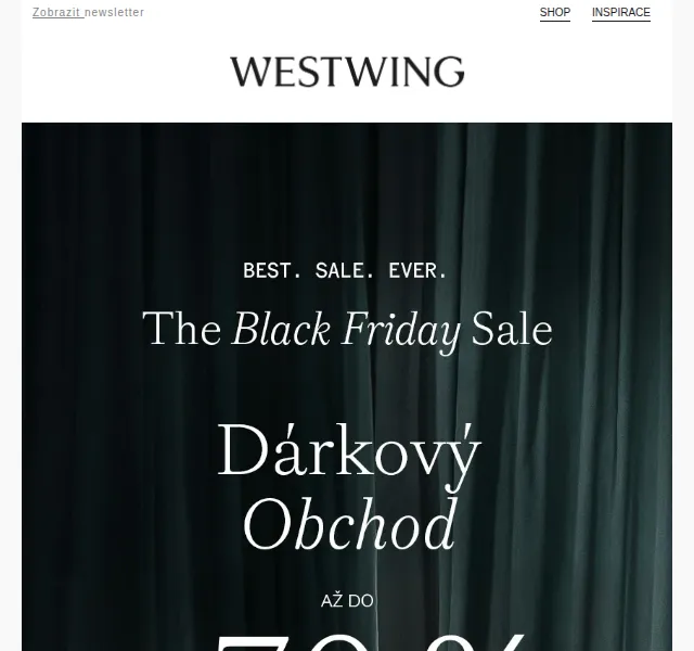 Westwing: 200+ vánoční dárky – slevy až 70 % – červen 2026 | Nuslet.cz