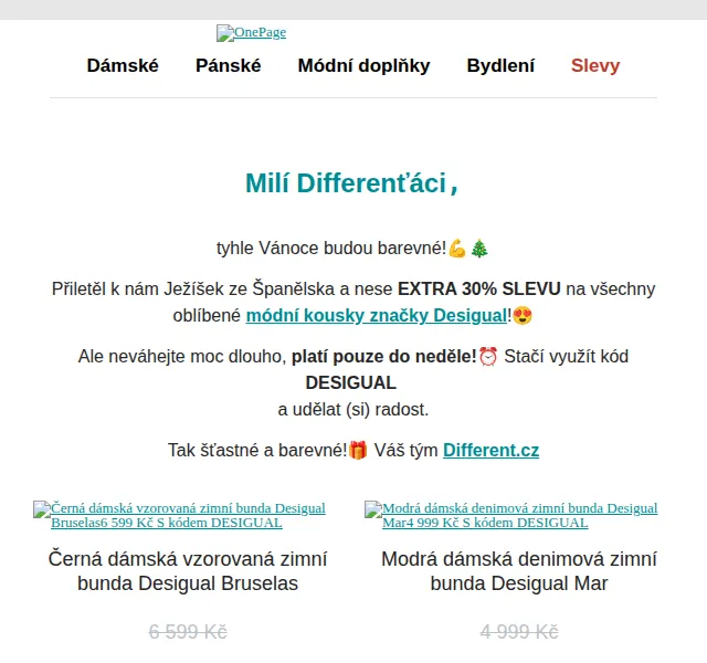 Different: Desigual 30% sleva – červen 2026 | Nuslet.cz