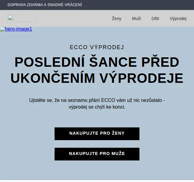 ECCO: Závěrečný výprodej až 50 % – červen 2026 | Nuslet.cz
