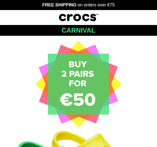 Crocs: 2 páry za 50 € – červen 2026 | Nuslet.cz