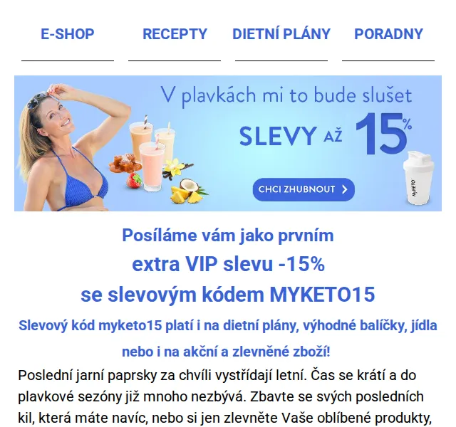 MyKETO: Extra sleva 15 % i na akční zboží – červen 2026 | Nuslet.cz