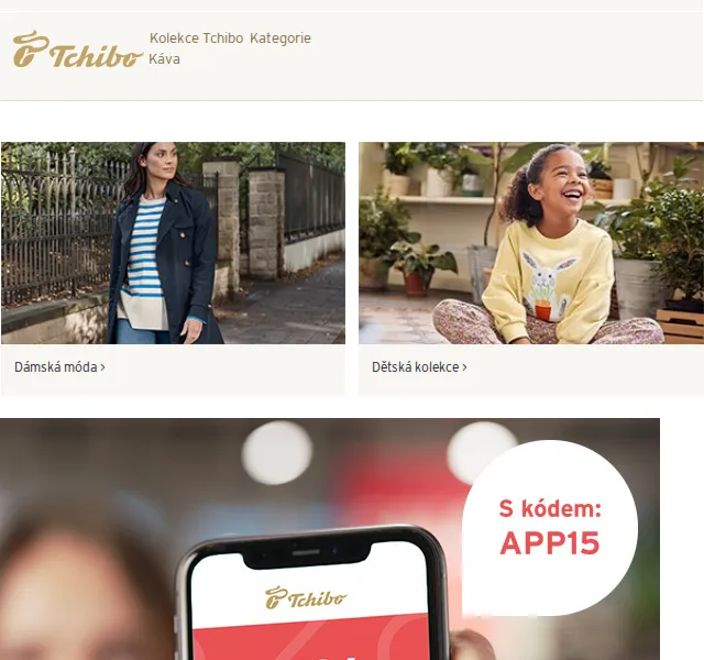 Tchibo: 15% sleva v appce – duben 2026 | Nuslet.cz