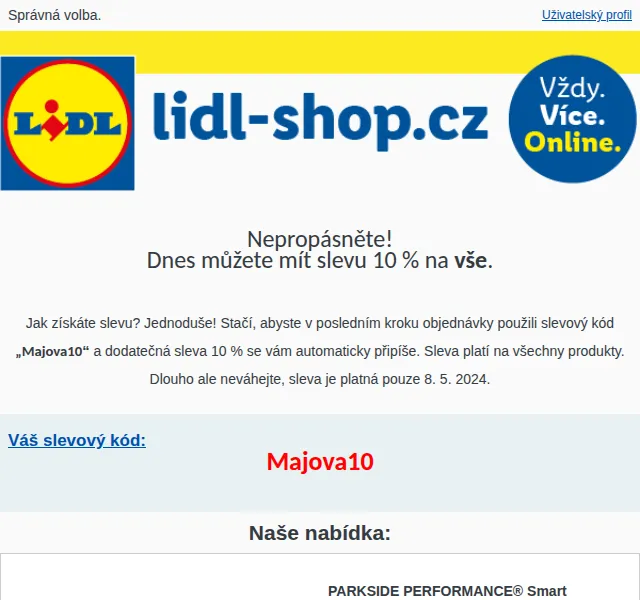 Lidl: 10% sleva na vše – květen 2024 | Nuslet.cz