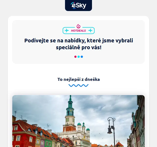 eSky: Letenky do Poznaně od 738 Kč, Gdaňsk od 981 Kč – červenec 2026 | Nuslet.cz
