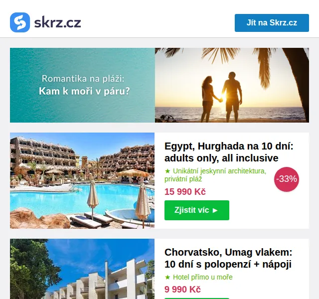 Vánoce na Skrz: dovolené pro páry až -45 % – červen 2026 | Nuslet.cz