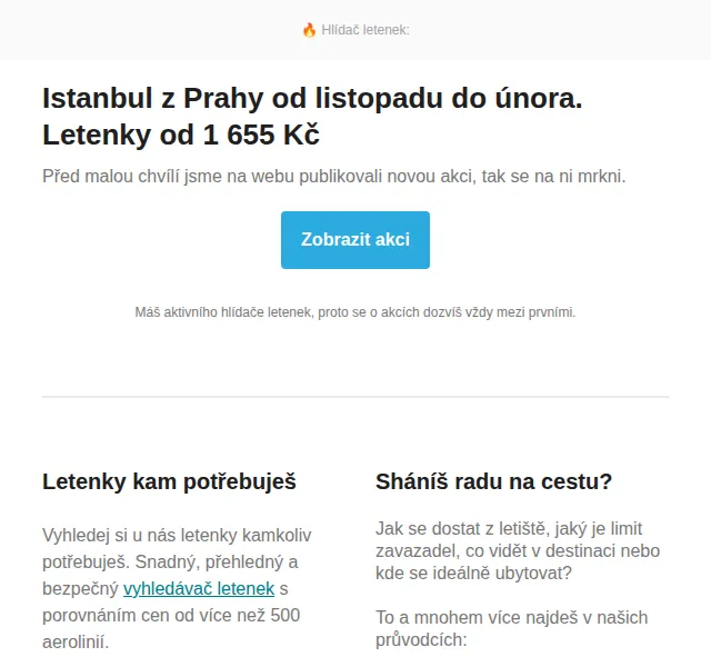Cestujlevne.com: Letenky do Istanbulu od 1 655 Kč – červen 2026 | Nuslet.cz