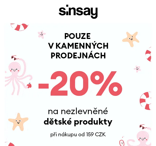 Sinsay: Sleva 20 % na vše – červen 2026 | Nuslet.cz