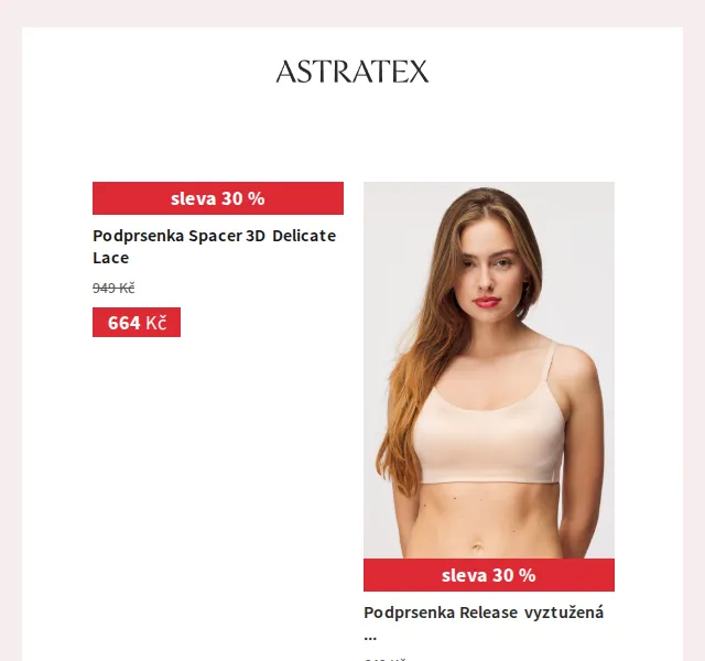 Astratex.cz: Podprsenky až −40 % – červenec 2026 | Nuslet.cz