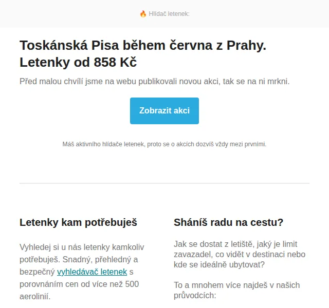 Cestujlevne.com: Letenky do Pisy od 858 Kč – červen 2026 | Nuslet.cz