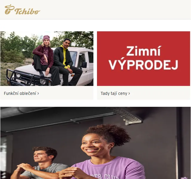 Tchibo: aktivní kolekce a zimní výprodej – duben 2026