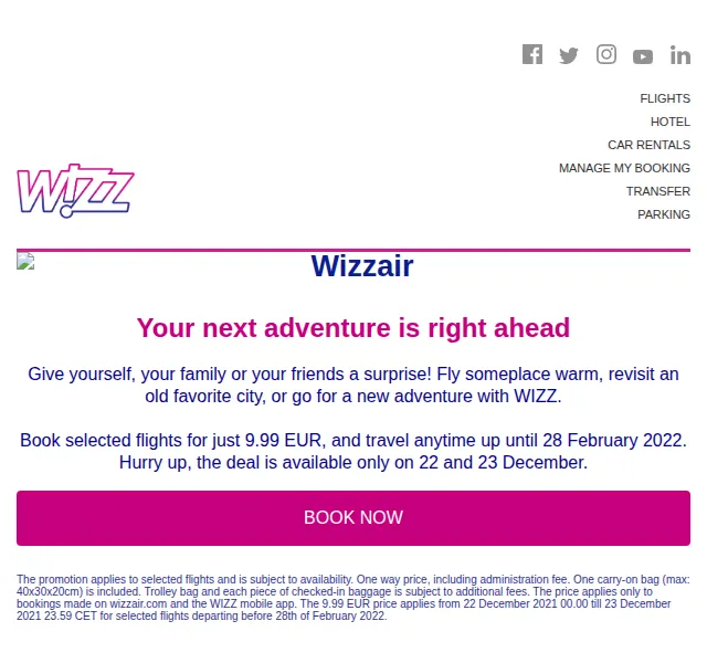 Wizz Air: Letenky od 9.99 EUR – červen 2026 | Nuslet.cz