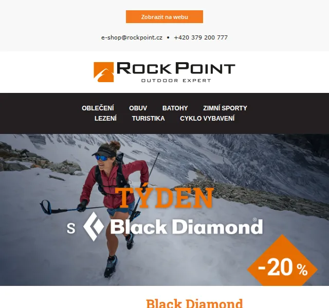 Rock Point: Sleva 20 % na Black Diamond – říjen 2021 | Nuslet.cz