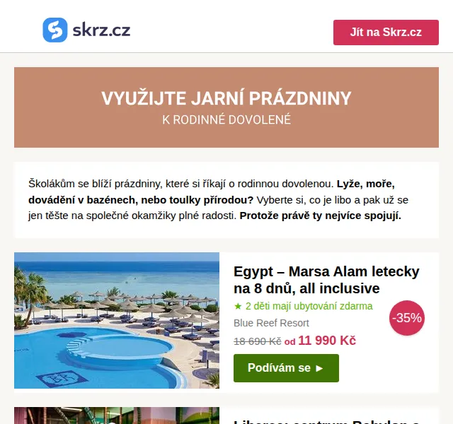 Skrz: dovolená k moři i na horách se slevou – červen 2026 | Nuslet.cz