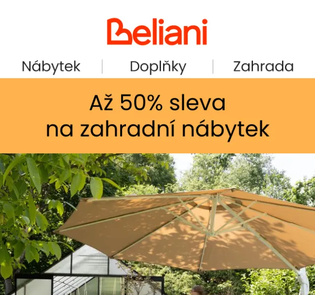 Beliani.cz: až 50 % sleva na zahradní nábytek – červen 2026