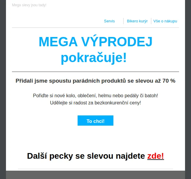 czbikero: Slevy až 70 % – Mega výprodej – červen 2026 | Nuslet.cz