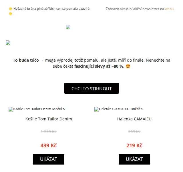 UrbanStore: finální výprodej až −80 % – červen 2026 | Nuslet.cz