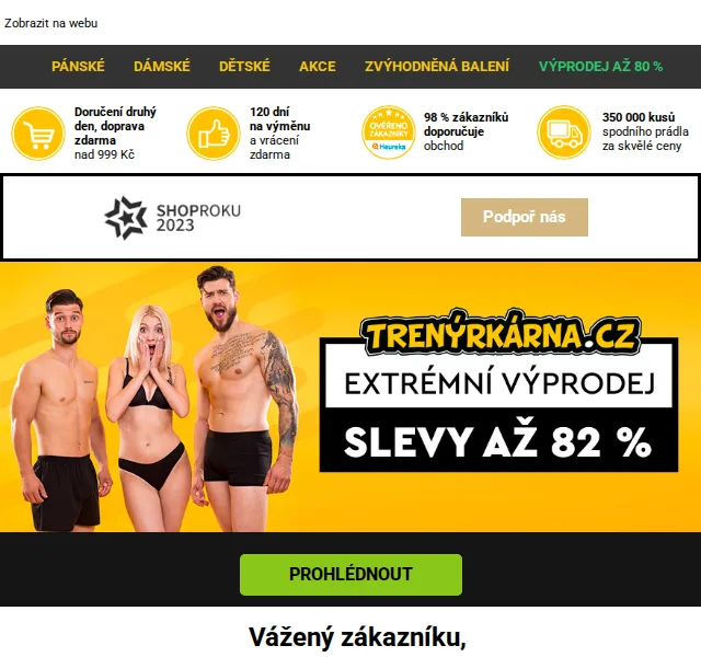 Lukáš z Trenýrkárna.cz: Extrémní výprodej až 82% – červen 2026 | Nuslet.cz
