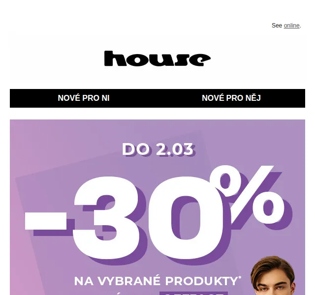 HOUSE: –30% na vybrané produkty – červen 2026 | Nuslet.cz