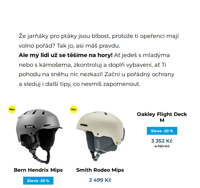 SNOWBOARD ZEZULA: slevy až 20 % na helmy a vybavení – červen 2026 | Nuslet.cz