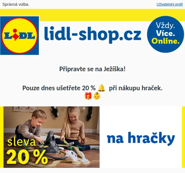 Lidl: Sleva 20 % na hračky – prosinec 2023 | Nuslet.cz