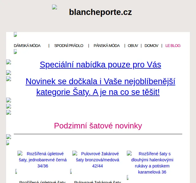 Blancheporte: Podzimní šaty od 1030 Kč – červen 2026 | Nuslet.cz
