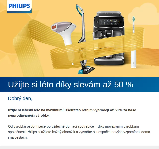 Philips: Letní výprodej se slevami až 50 % – červen 2026 | Nuslet.cz