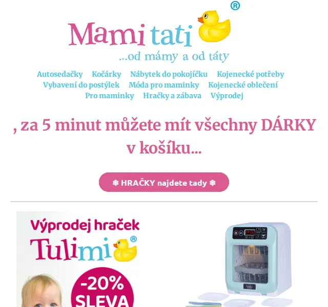 Mamitati.cz: Vánoční slevy až 30 % na hračky a oblečení – červen 2026 | Nuslet.cz