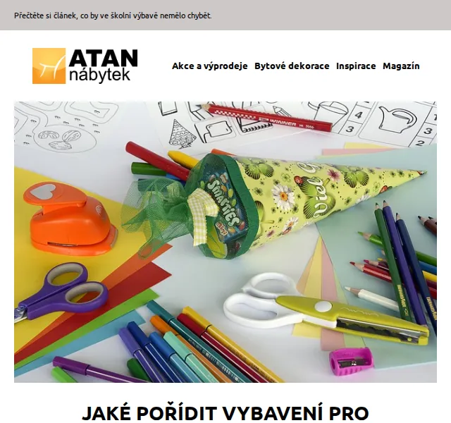 ATAN nábytek: Vybavení pro prvňáčka – červen 2026 | Nuslet.cz