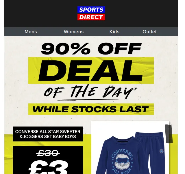 Sportsdirect: 90% sleva Converse set za 3 £ – červen 2026 | Nuslet.cz