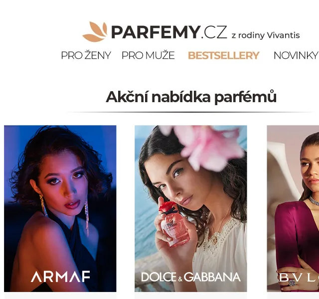 Parfemy.cz: Parfémy Armaf, Dolce & Gabbana a Bvlgari za skvělé ceny – červen 2026 | Nuslet.cz