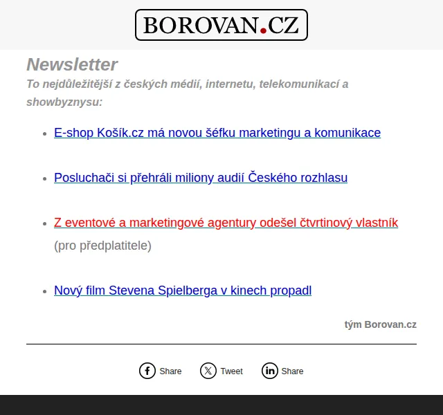 Aleš Borovan: novinky z médií a marketingu – červen 2026 | Nuslet.cz