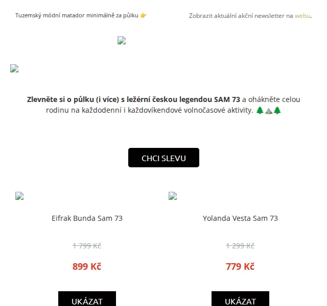 UrbanStore.cz: SAM 73 sleva 50 % – červen 2026 | Nuslet.cz