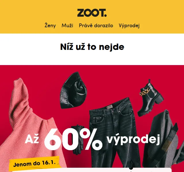 ZOOT: Extra −20 % na výprodej – červen 2026 | Nuslet.cz