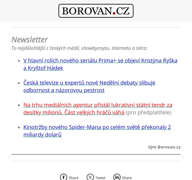Aleš Borovan: Spider-Man, Prima+ seriál – srpen 2026