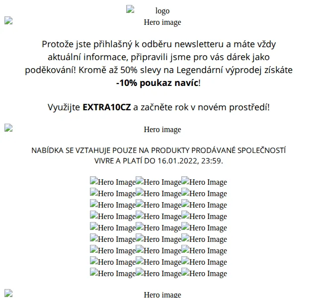 Vivre: Legendární výprodej se slevou až 50 % – leden 2022 | Nuslet.cz